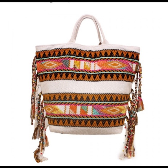 ?? NWT American And Beyond Travel Three Bags In One Boho-Fringed Backpac main image 4